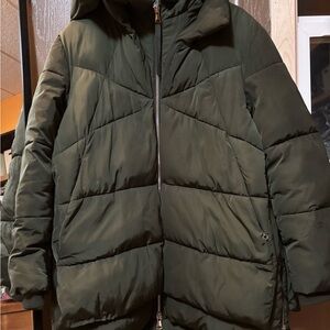 Dark Green Puffer Jacket
